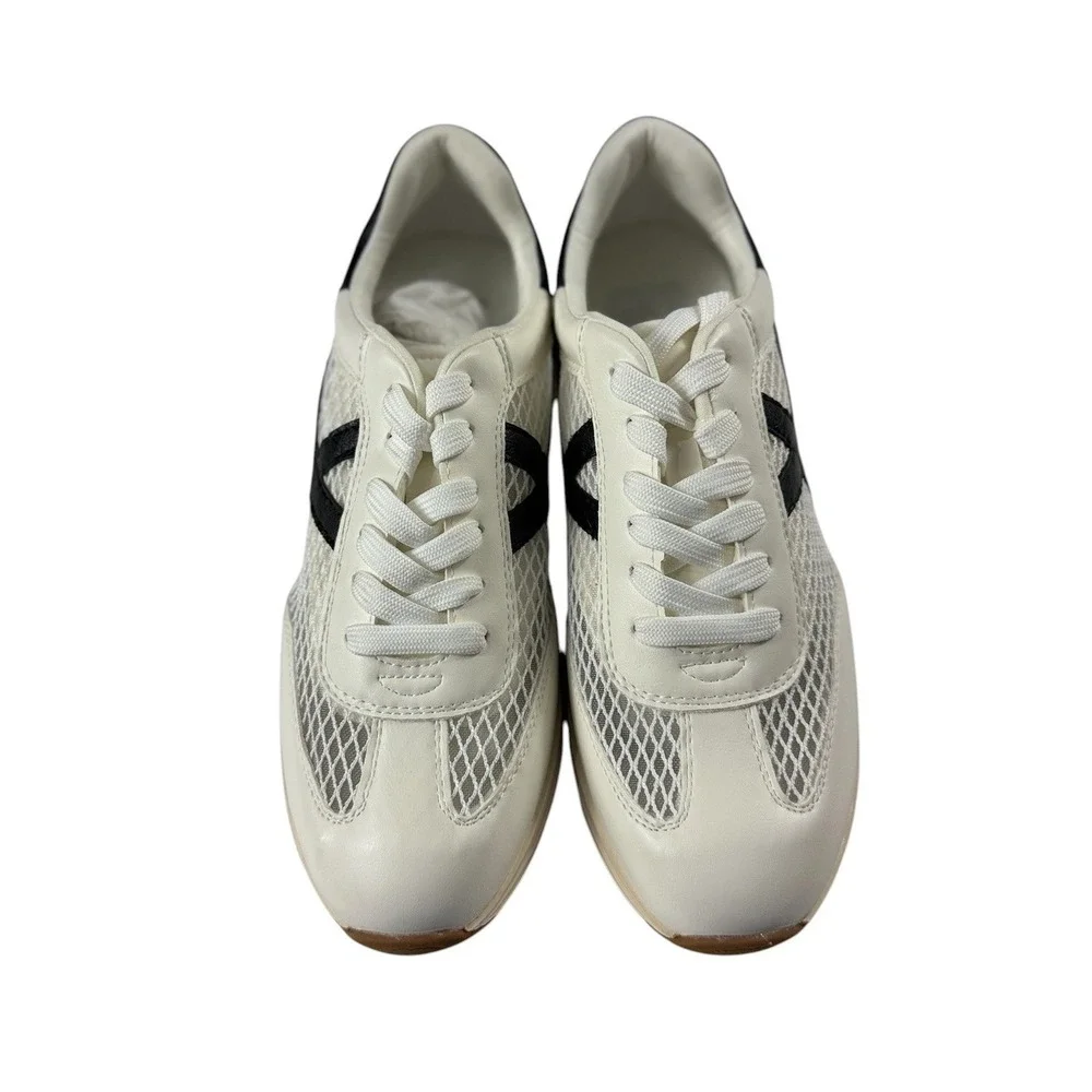 DV Dolce Vita Joque Mesh Jogger Sneakers White Black Womens Size 10 NEW